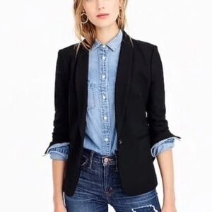 NEW NEVER WORN J CREW PARKE BLAZER WOOL BLEND BLACK G7726 SP18 SIZE 4